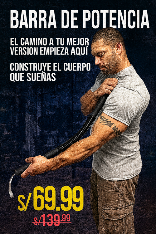Workout Power Twister – Barra de Poder para Fortalecer Pecho, Brazos y Espalda