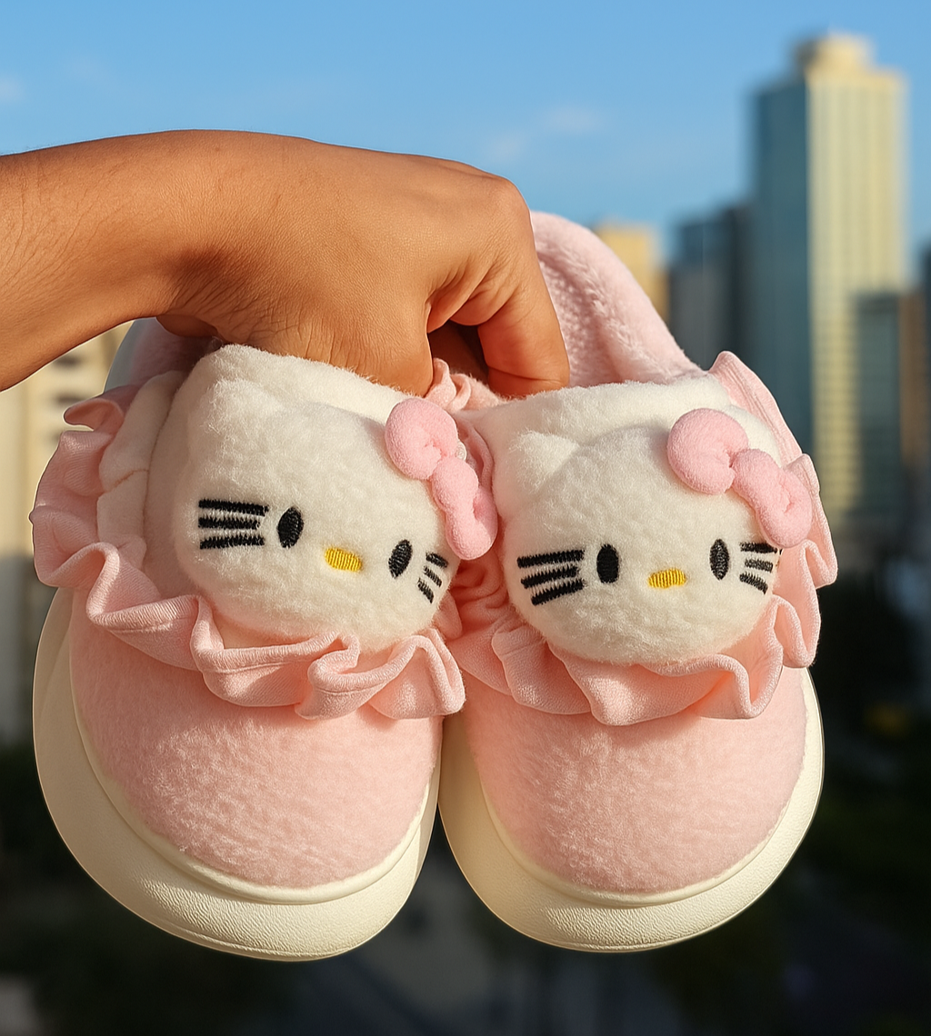 ¡Pantuflas HELLO KITTY para engreír a tu flaquita! para este invierno 🥶¡Últimos pares! 💖