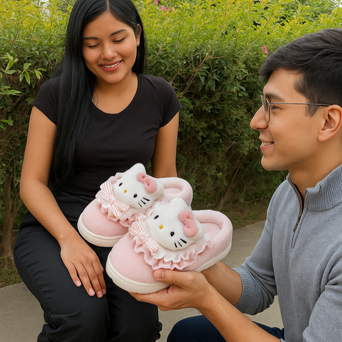 ¡Pantuflas HELLO KITTY para engreír a tu flaquita! para este invierno 🥶¡Últimos pares! 💖