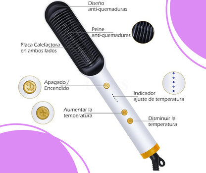 Cepillo Alisador Profesional | Tecnología Americana de Alto Rendimiento
