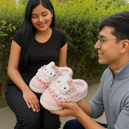 ¡Pantuflas HELLO KITTY para engreír a tu flaquita! para este invierno 🥶¡Últimos pares! 💖