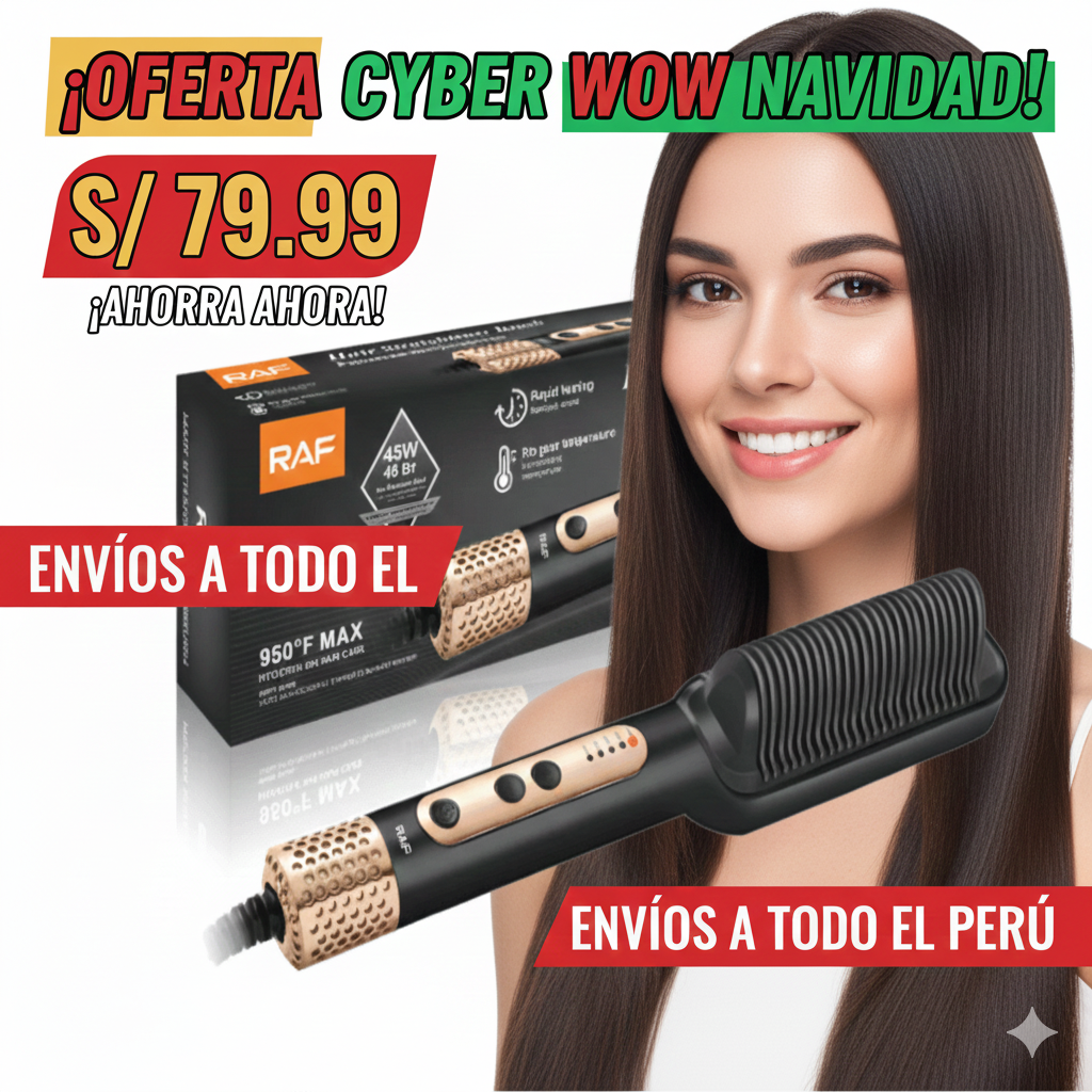 🔥 Cepillo Alisador Americano MARCA RAF 🔥