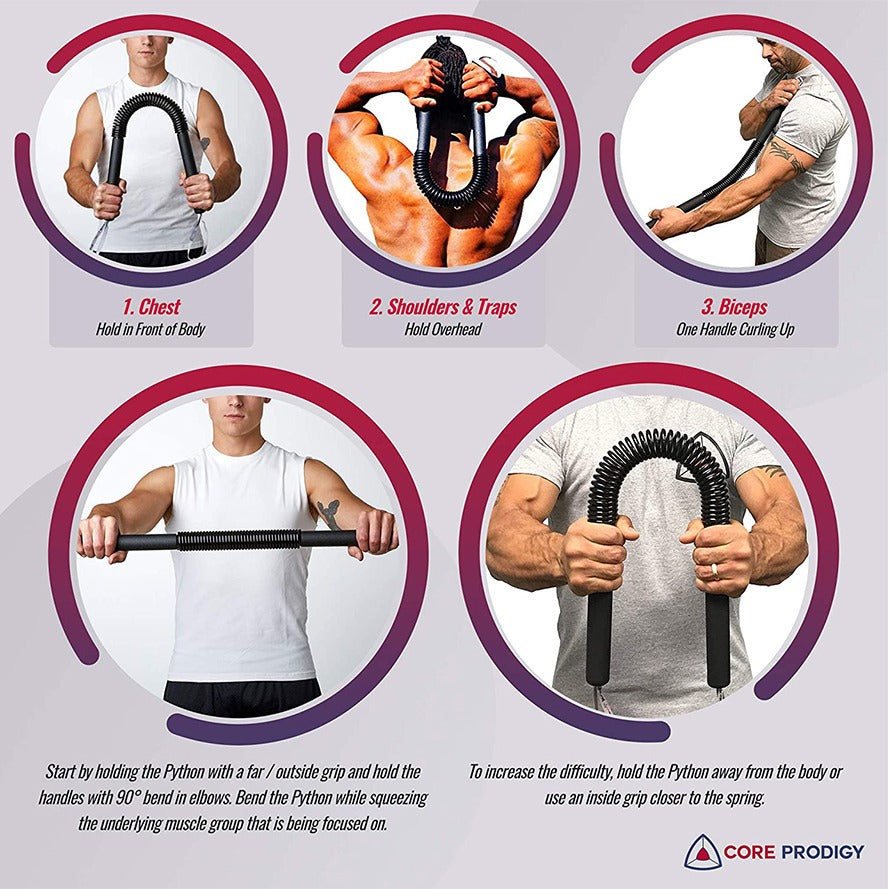Workout Power Twister – Barra de Poder para Fortalecer Pecho, Brazos y Espalda