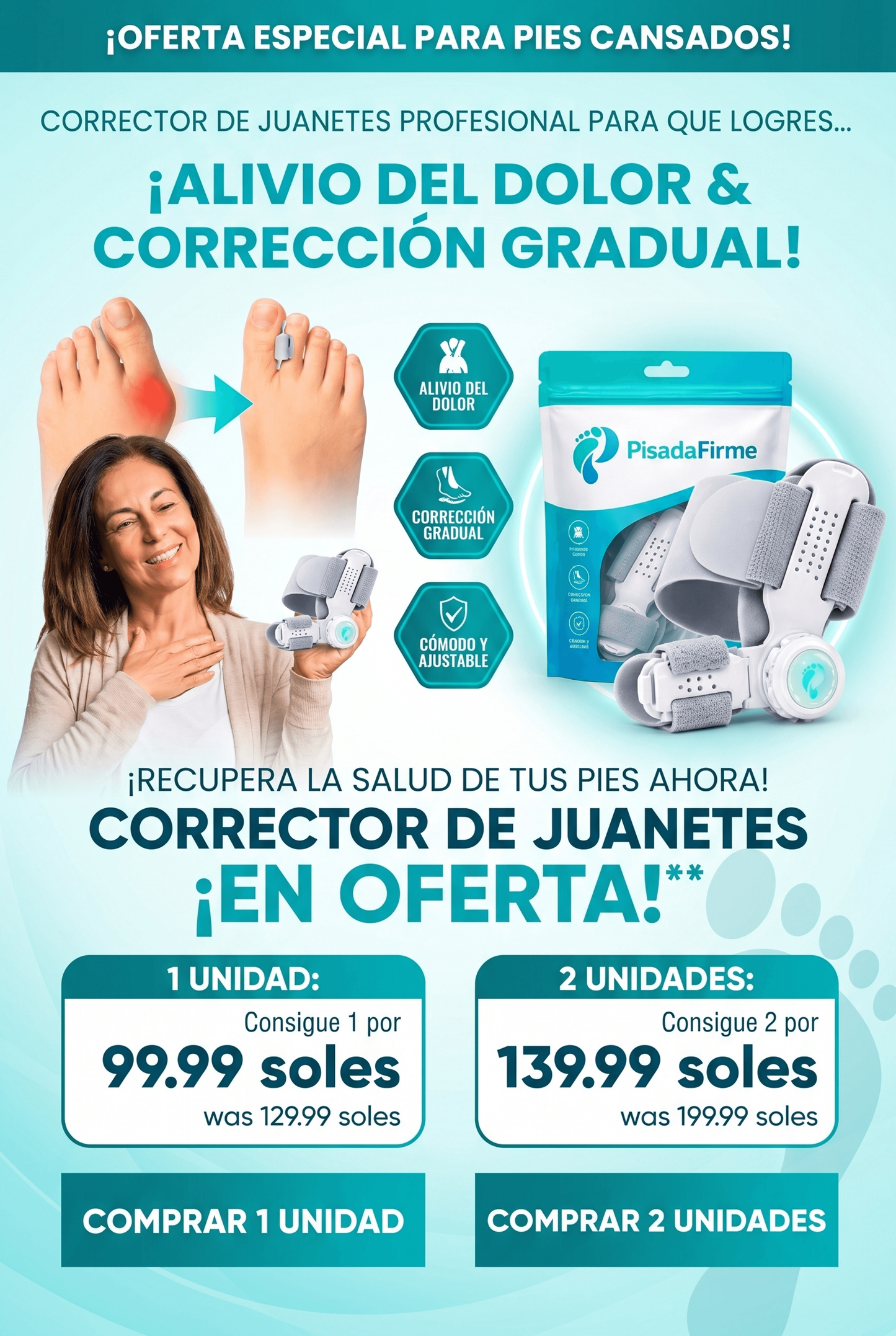 👣 CORRECTOR DE JUANETE AJUSTABLE ORTOPÉDICO