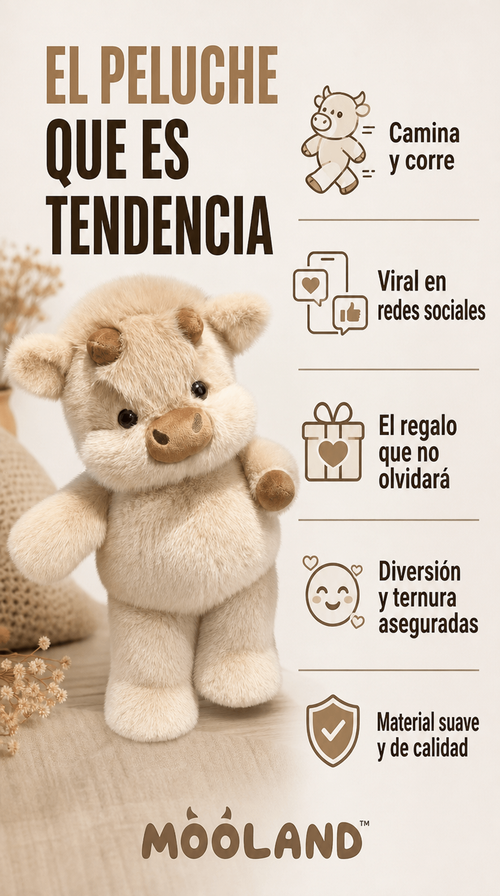 ❤️  Vaquita de Peluche Interactiva que Corre | El Regalo Más Tierno y Viral del Momento